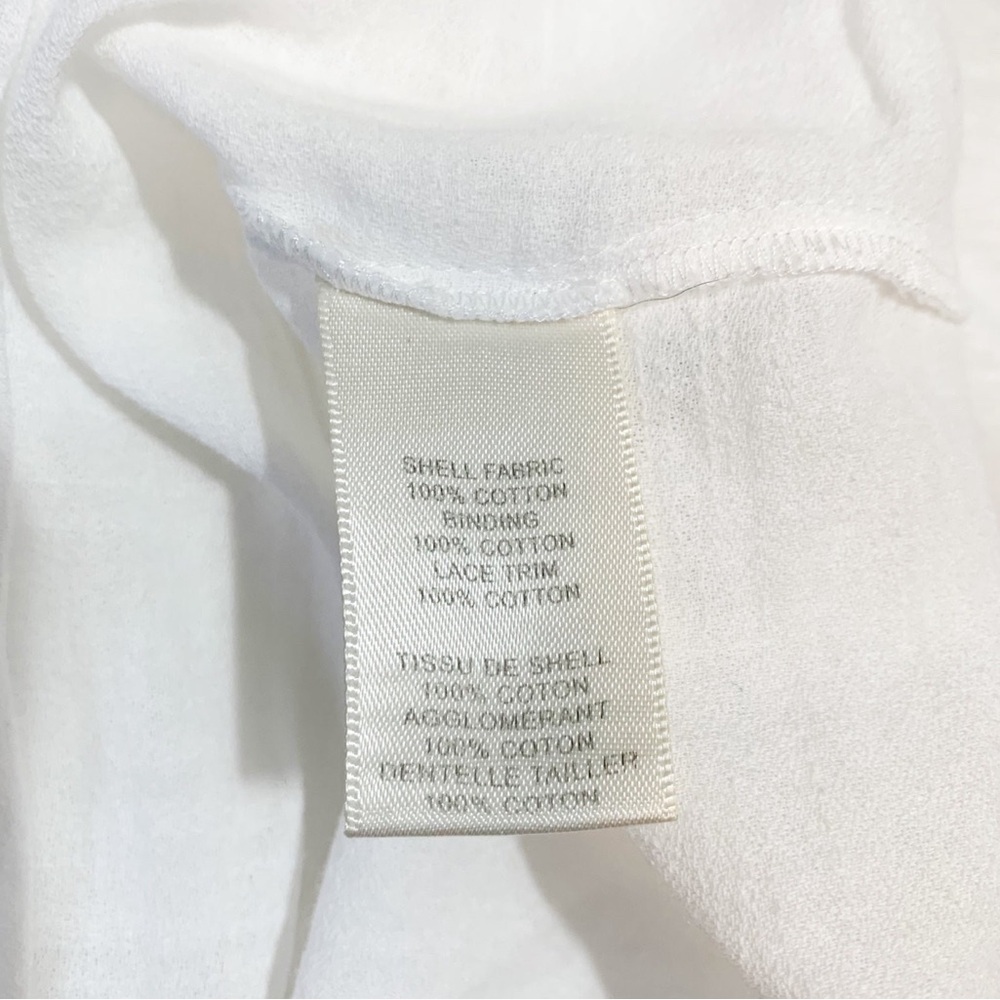Rebecca Taylor White Embroidered Lace Ruffle 100% Cotton Romantic White Top - Picture 8 of 10